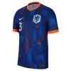 Camisola Holanda De Ligt 3 Homen Equipamento 2ª Euro 2024